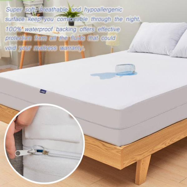 Fully-Encased Waterproof Mattress Cover Protector/Encasement - musen